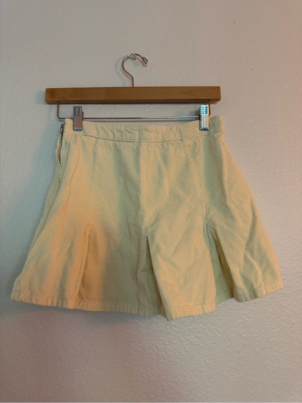 BDG Pale Cream Corduroy Mini Skirt